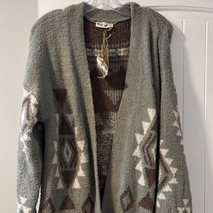 Sage Aztec cardigan